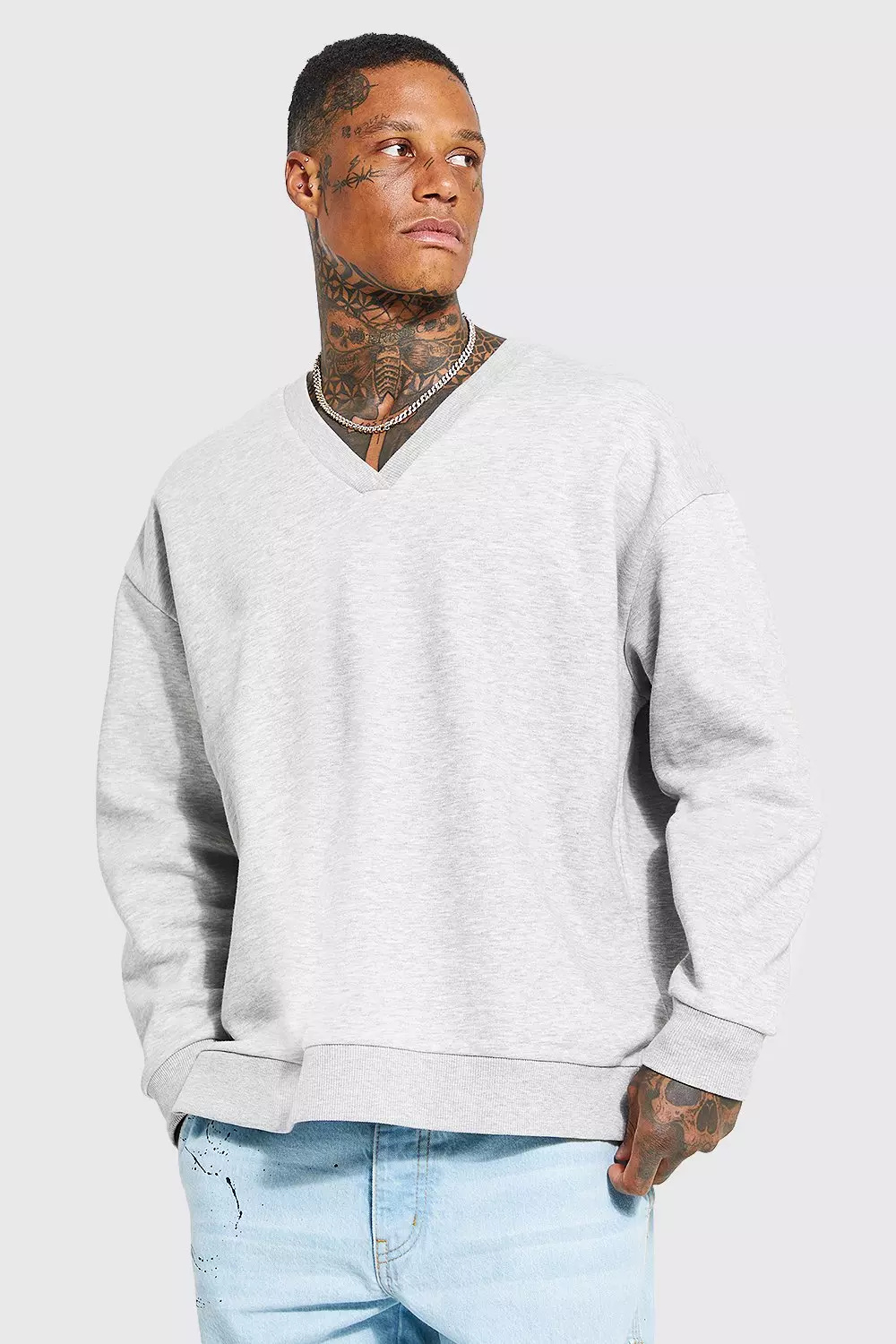 Drop shoulder sweater mens sale